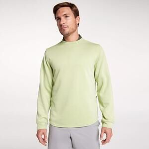 VRST Men's Pinnacle Fleece Crewneck Golf Pullover, Small, Green Seedling